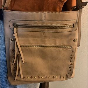 Adorable taupe purse/handbag